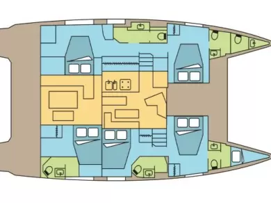 Location Catamaran à Pouzoles - Fountaine Pajot Fountaine Pajot Aura 51 SMART ELECTRIC - 5 cab.