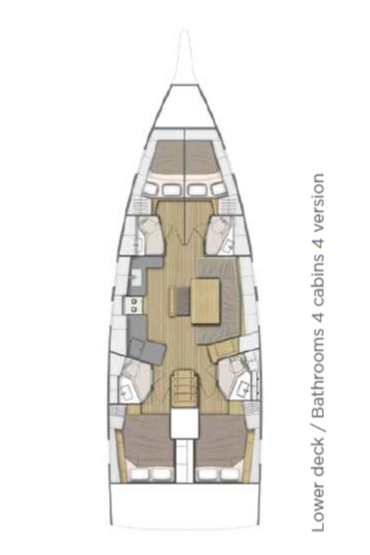 Bénéteau Oceanis 46.1 a louer à Seget Donji