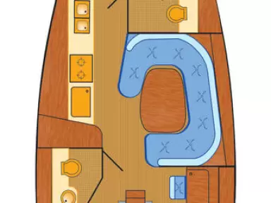 Bootsbau Rügen GmbH Vilm 41 cruiser a louer à Barth