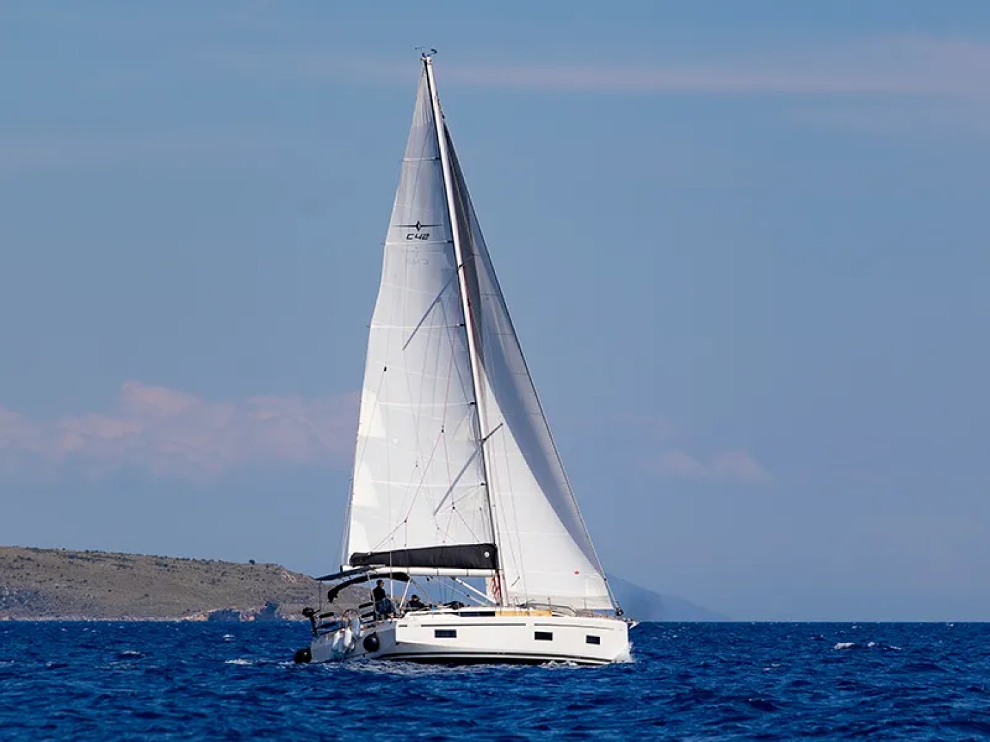 Bavaria C42 eco solar sailing yacht charter in Lefkada, Greece