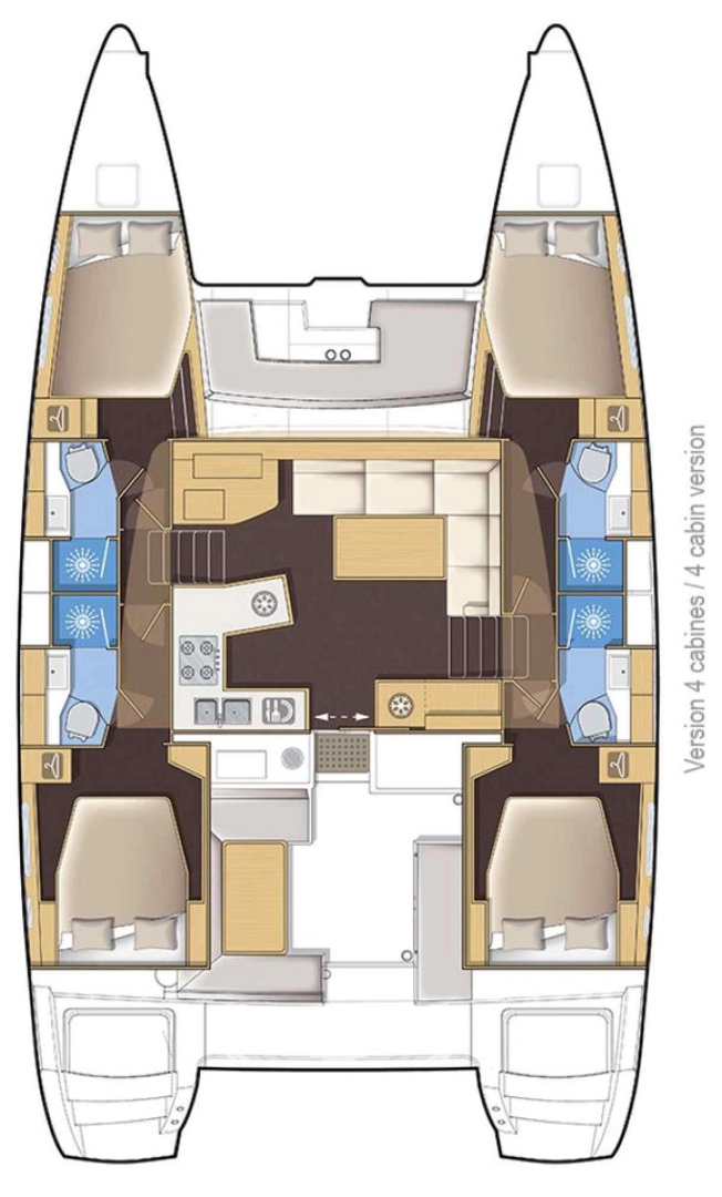 Location bateau Lagoon Lagoon 450 Sport Top à Palma de Majorque sur Samboat