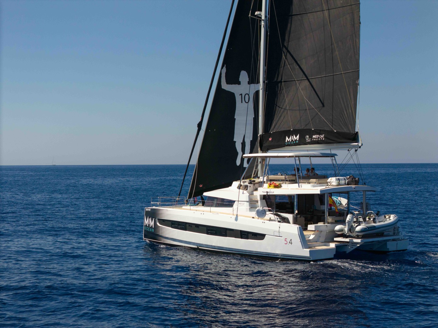 Bali 5.4 MIM OCEAN 3 eco solar catamaran charter in Port d'Andratx, Spain