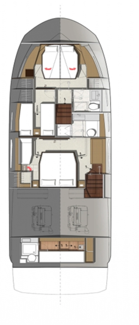 Location à Split - Jeanneau Prestige 520 Flybridge - 3 + 1 cab. sur SamBoat