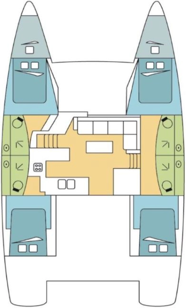 Location Catamaran à Olbia - Fountaine Pajot Elba 45