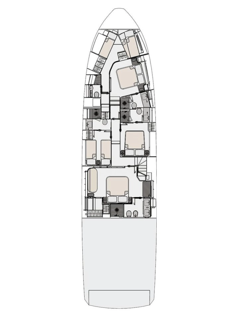 Location bateau Podstrana pas cher Azimut 78 Fly - 4 + 1 cab.