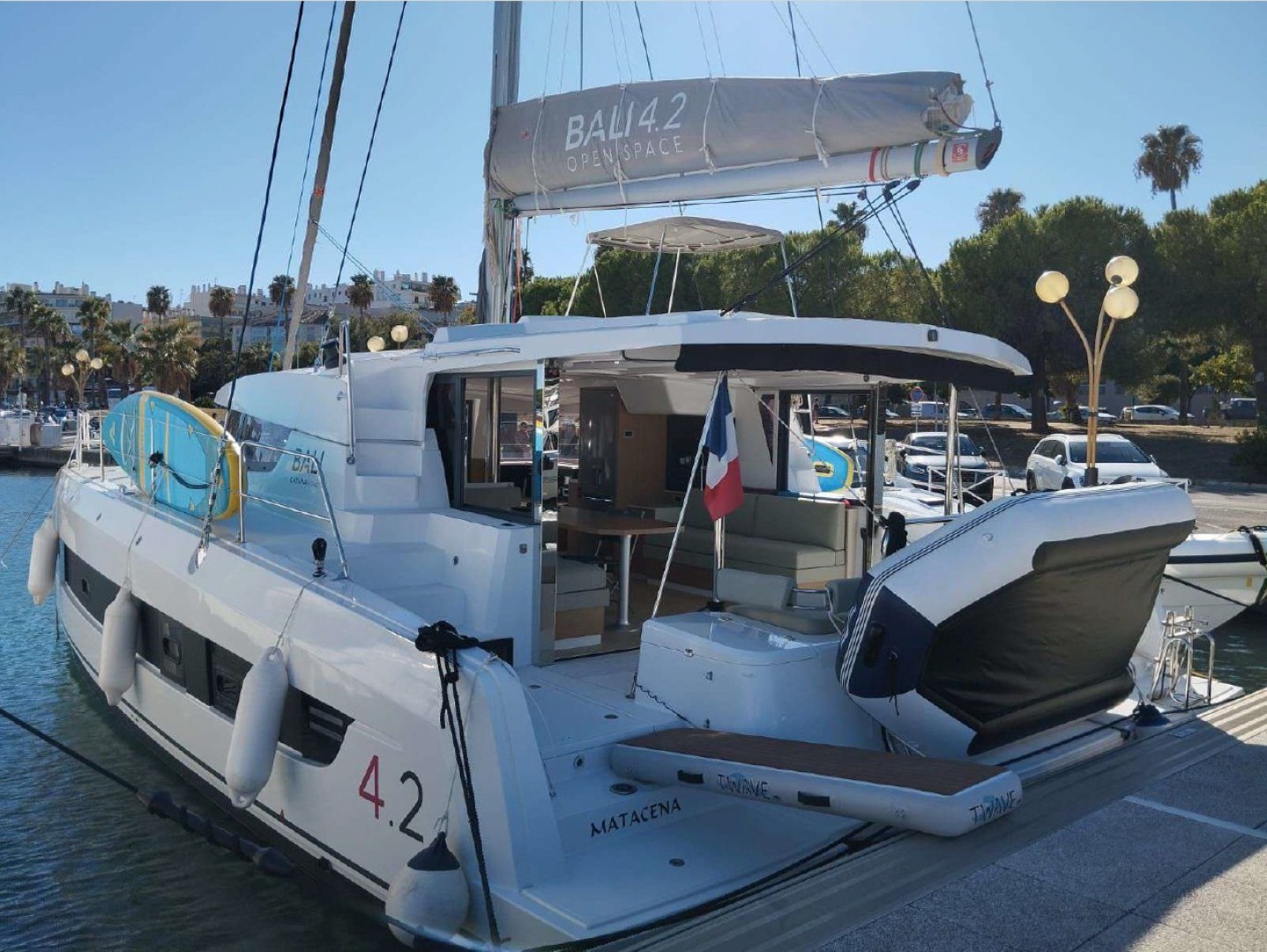 Bali 4.2 eco solar catamaran charter in Port Grimaud, France