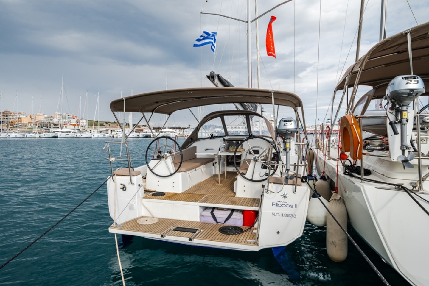 Jeanneau Sun Odyssey 380 eco solar sailing yacht charter in Kos, Greece