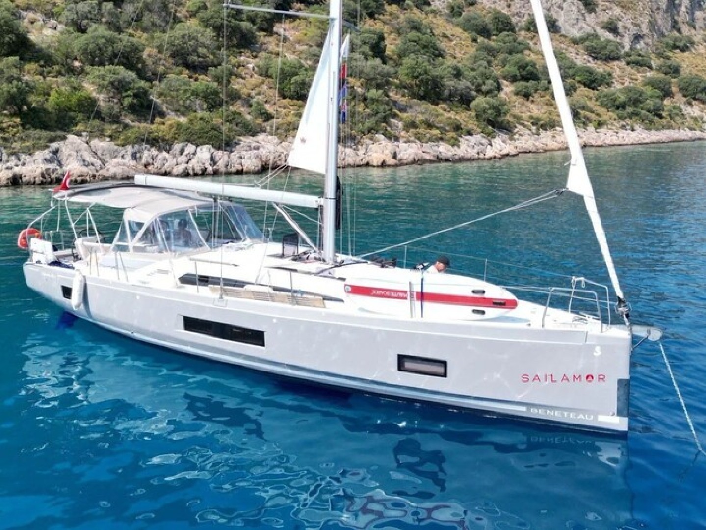 Bénéteau Oceanis 46.1 four cabin eco solar sailboat charter from Göcek, Turkey