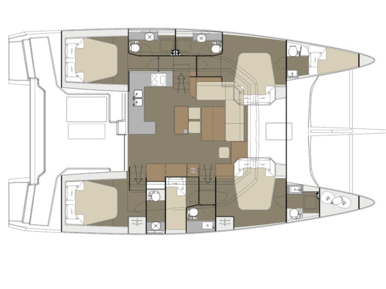 Location bateau Dufour Dufour Catamarans 48 Sail à Lefkáda sur Samboat