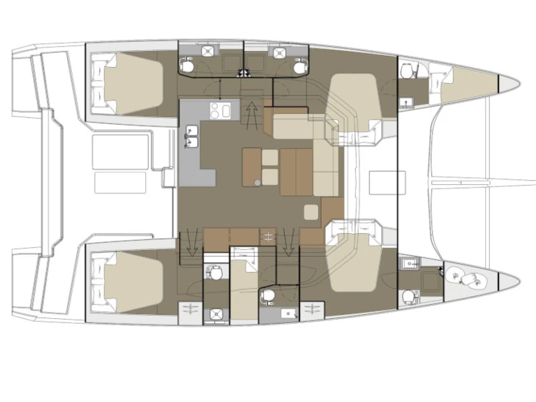 Location bateau Dufour Dufour Catamarans 48 Sail à Lefkáda sur Samboat