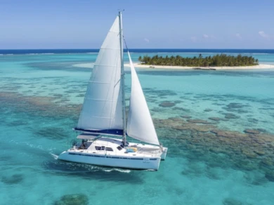Bareboat Rental Catamaran Custom with a boat licence