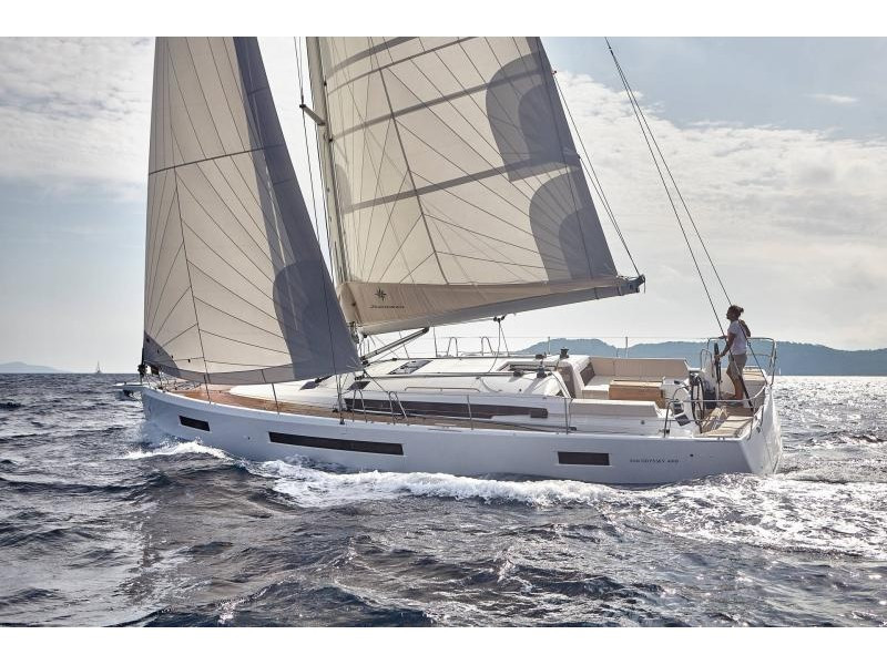 Jeanneau Sun Odyssey 490 eco solar sailboat charter in Keramotí, Greece