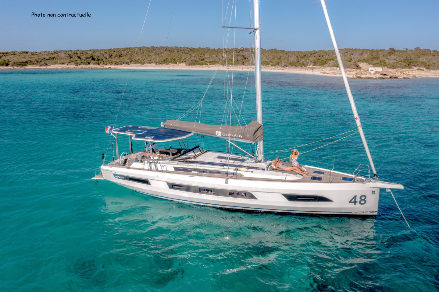 Dufour 48 eco solar sailing yacht charter from Port Corbières, Marseille