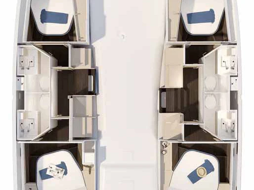 Location bateau Fountaine Pajot Fountaine Pajot FP 41 Quatuor 4 à Trogir sur Samboat