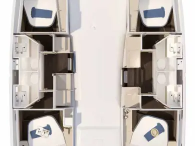 Location bateau Fountaine Pajot Fountaine Pajot FP 41 Quatuor 4 à Trogir sur Samboat