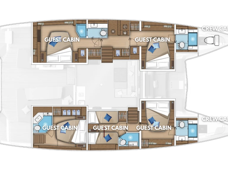 Location Catamaran à Kaštela - Lagoon Lagoon 55