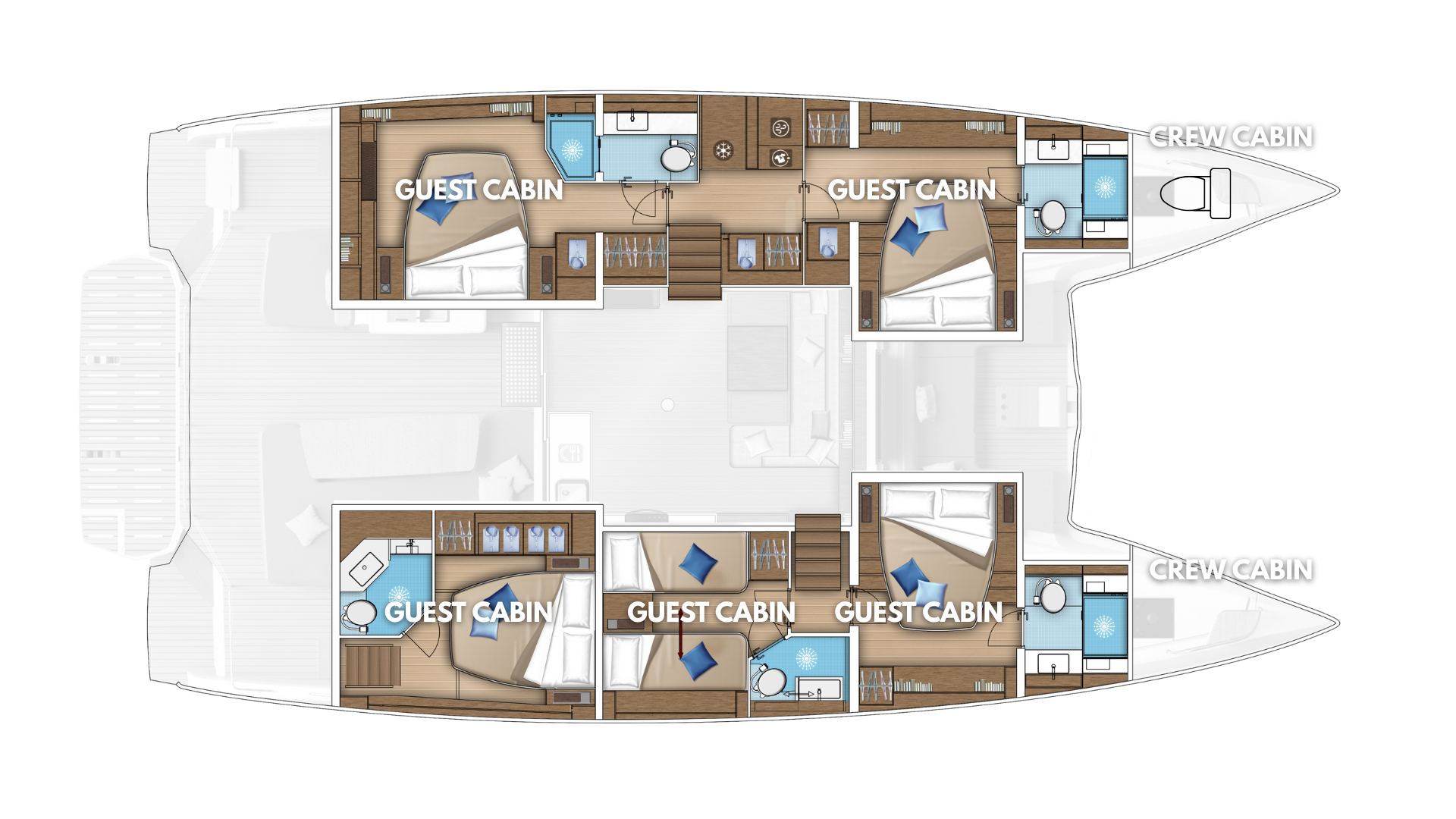 Location Catamaran à Kaštela - Lagoon Lagoon 55