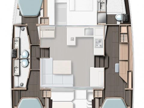 Location bateau Leopard Catamarans / Robertson & Caine Leopard 42 - 3 cab. à Saint-Raphaël sur Samboat