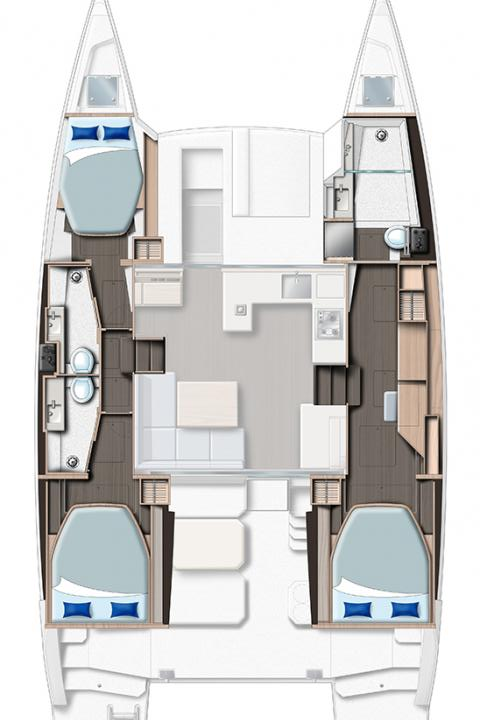 Location bateau Leopard Catamarans / Robertson & Caine Leopard 42 - 3 cab. à Saint-Raphaël sur Samboat