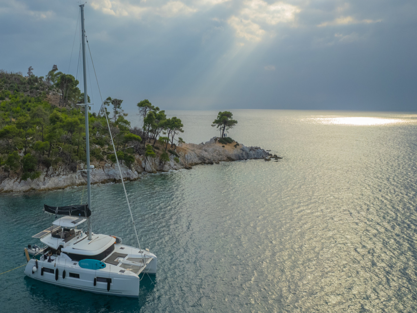 Lagoon 46 eco solar catamaran charter in Plataniás, Greece
