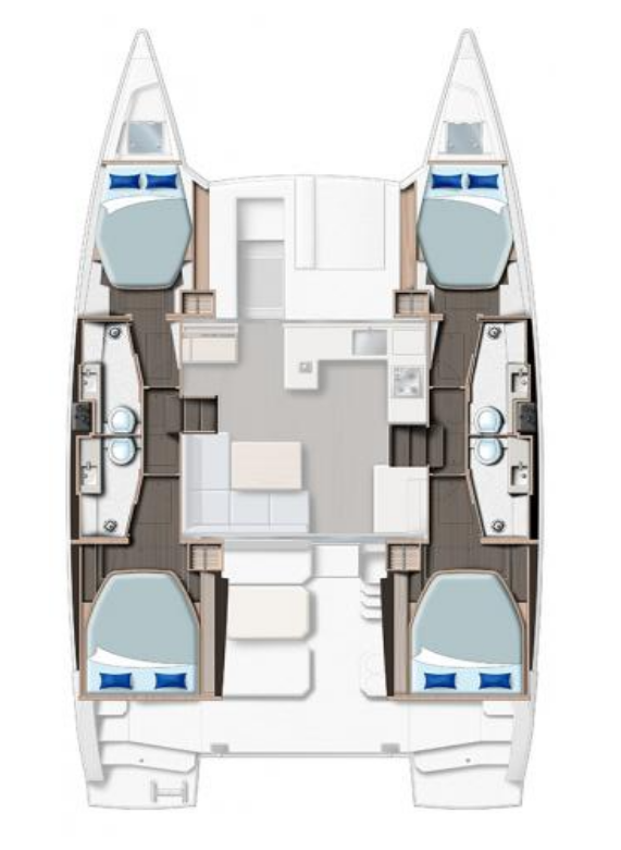 Location à Procida - Leopard Catamarans / Robertson & Caine Leopard 42 - 4 cab. sur SamBoat