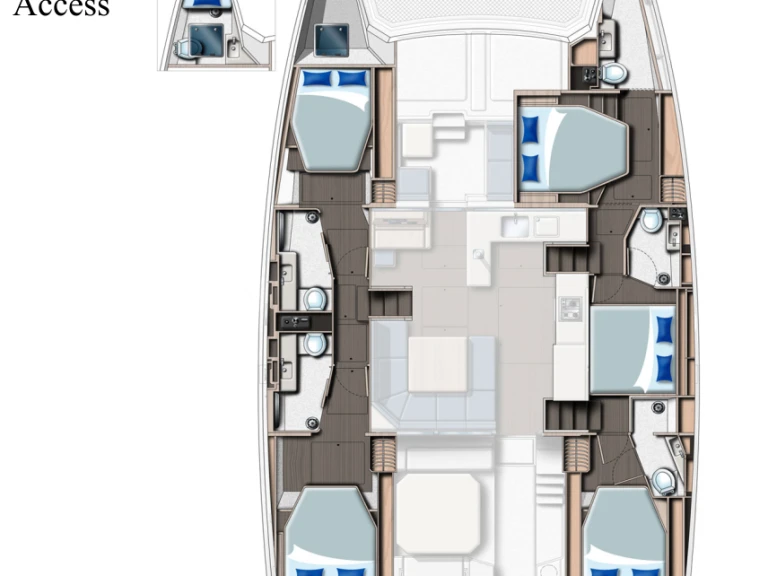 Leopard Catamarans / Robertson & Caine Leopard 50 - 5 + 1 cab a louer à Cannigione