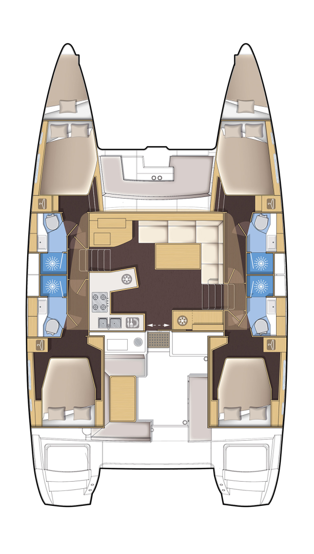 Location bateau Lagoon Lagoon 450 F à Préveza sur Samboat