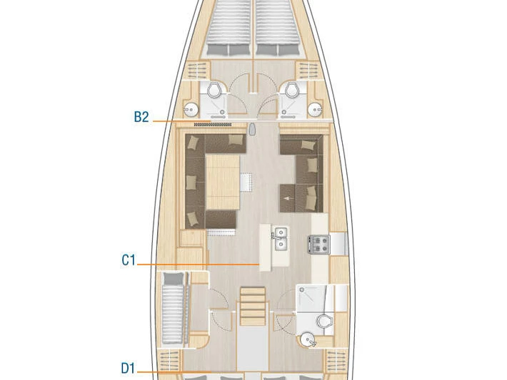 Location bateau Hanse Hanse 588 à Seget Donji sur Samboat