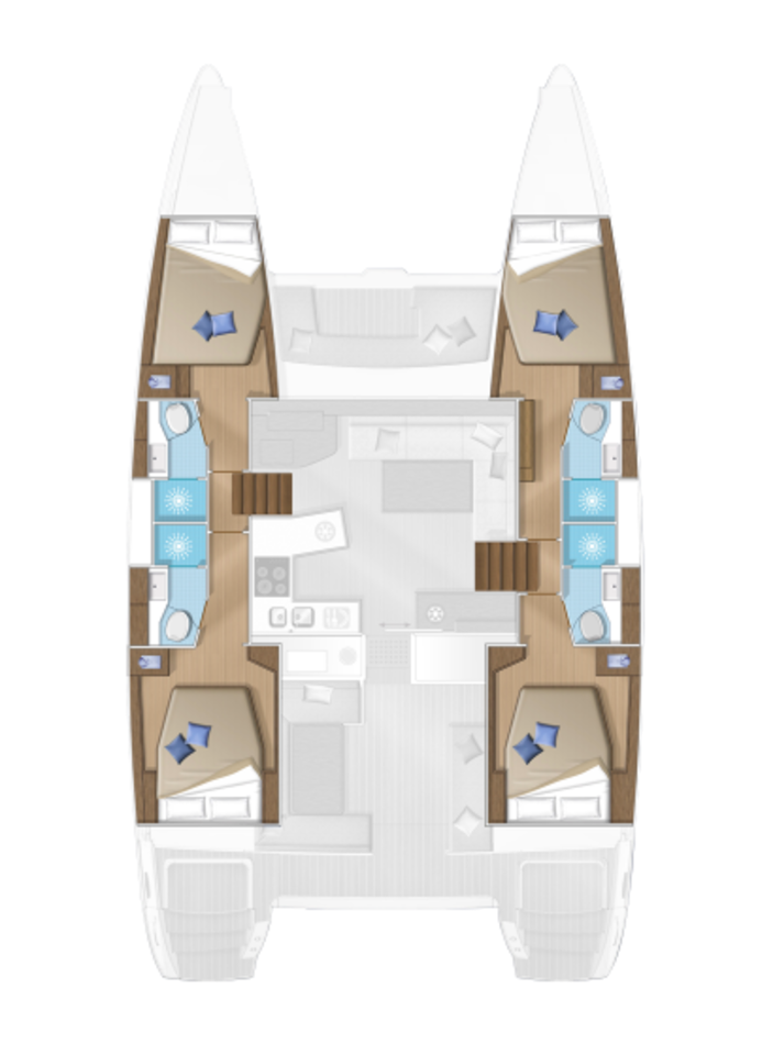 Location Catamaran à Mykonos (Île) - Lagoon Lagoon 450 F