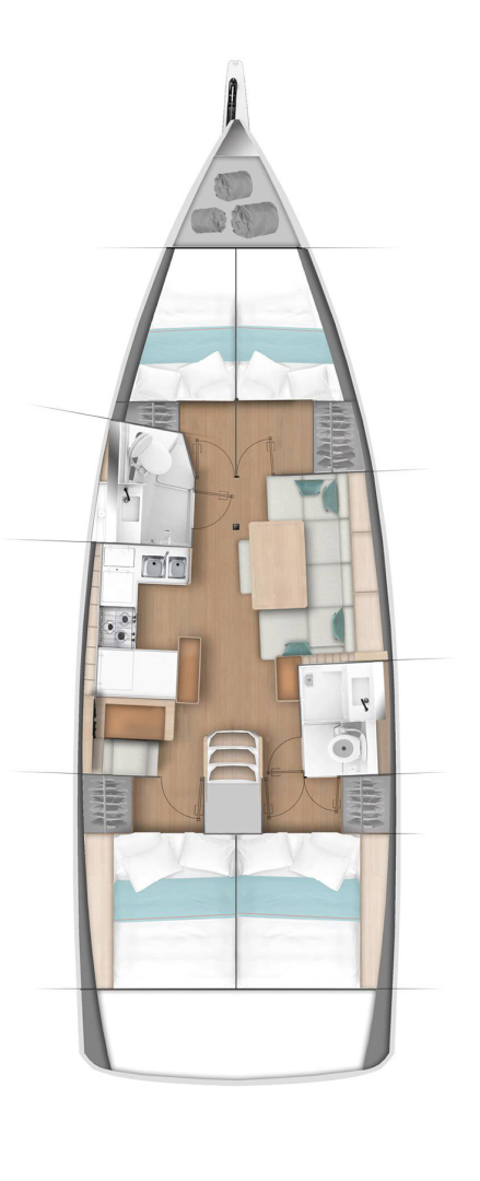 Location bateau Gouviá pas cher Sun Odyssey 440