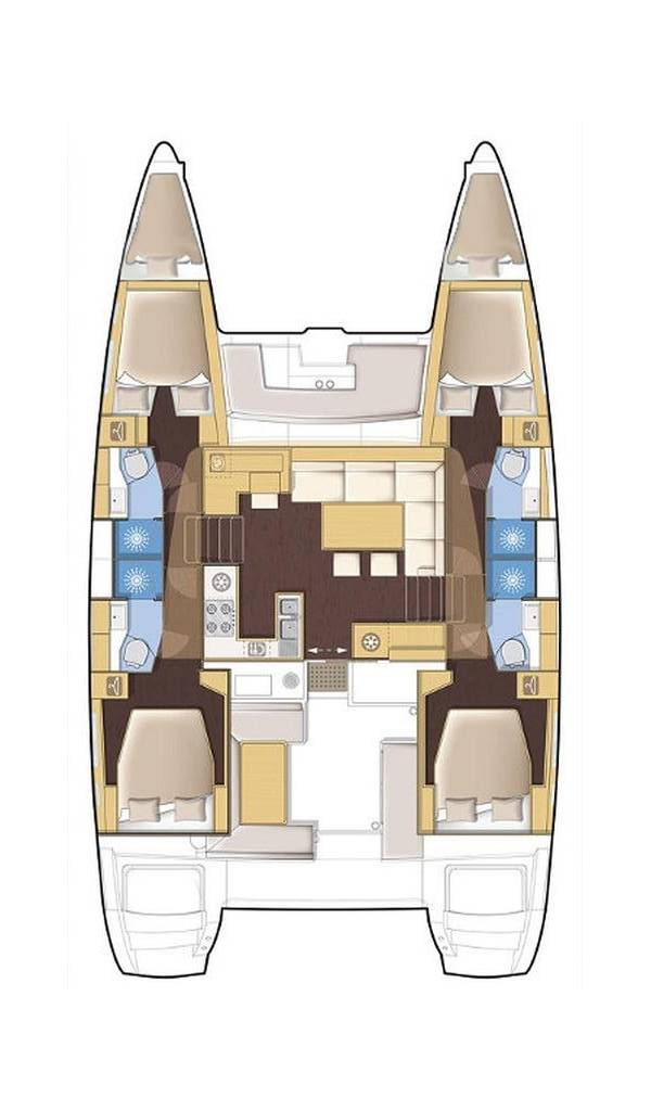 Location bateau Lagoon Lagoon 450 F à Álimos sur Samboat