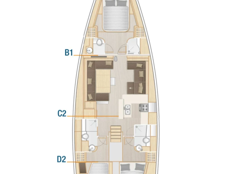 Location bateau Hanse Hanse 588 à Seget Donji sur Samboat