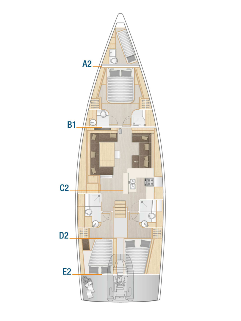 Location bateau Hanse Hanse 588 à Seget Donji sur Samboat