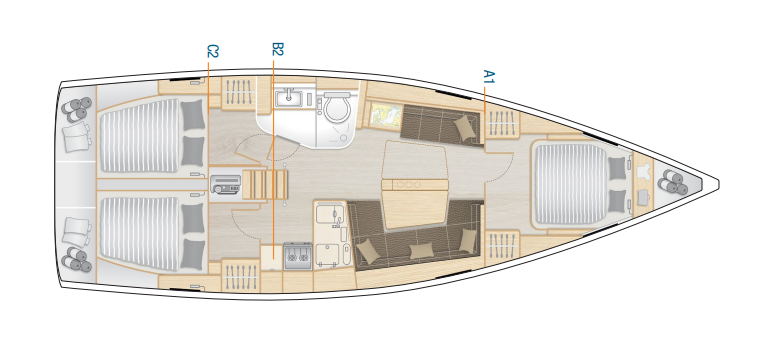 Location bateau Hanse Hanse 418 à Fethiye sur Samboat