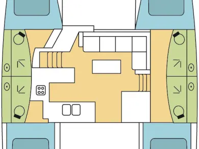 Location bateau Fountaine Pajot Elba 45 à Parham Town sur Samboat