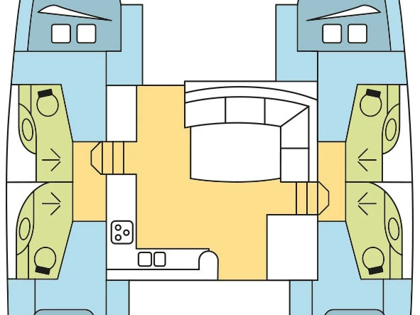 Leopard Catamarans / Robertson & Caine Leopard 44 - 4 + 2 cab. a louer à Tribunj