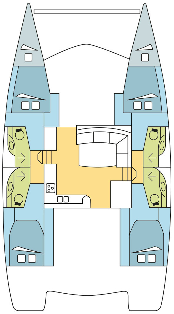 Leopard Catamarans / Robertson & Caine Leopard 44 - 4 + 2 cab. a louer à Tribunj