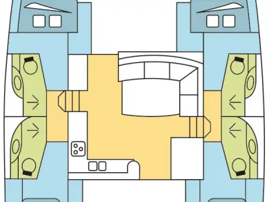 Leopard Catamarans / Robertson & Caine Leopard 44 - 4 + 2 cab. a louer à Tribunj