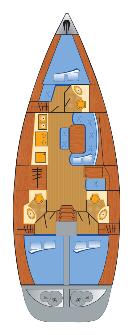 Location à Heiligenhafen - Bénéteau Cyclades 43.3 sur SamBoat