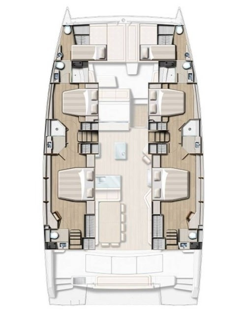 Location Catamaran à Fethiye - Bali Bali 5.4 - 6 cab.