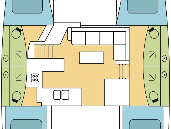 Location Catamaran à Olbia - Fountaine Pajot Elba 45