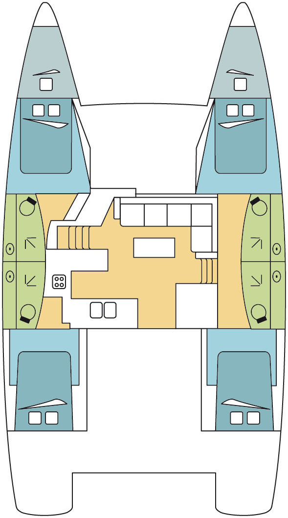 Location Catamaran à Olbia - Fountaine Pajot Elba 45