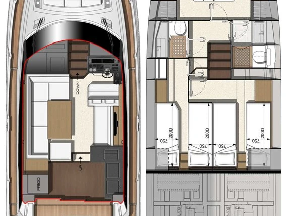 Location bateau Biograd na Moru pas cher Prestige 460 Fly - 3 + 1 cab.