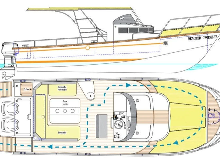 Louer Bateau à moteur avec ou sans skipper Beacher à Arcachon