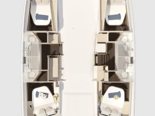 Louez un Fountaine Pajot Fountaine Pajot FP 44 Quatuor - 4 cab. à Frenchtown