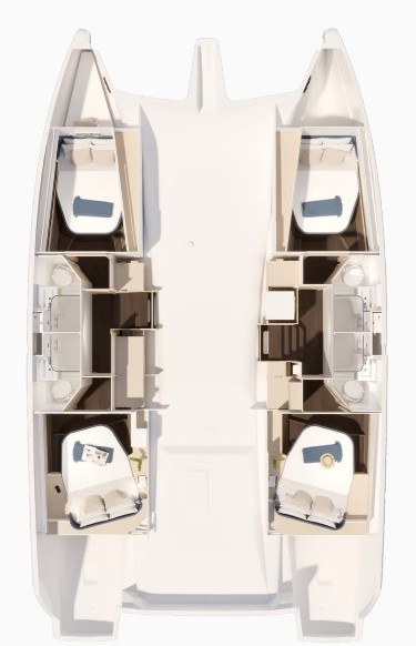 Location à Seget Donji - Fountaine Pajot Fountaine Pajot FP 44 Quatuor - 4 + 1 cab. sur SamBoat