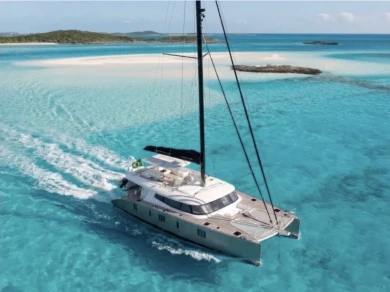 Yacht charter Nassau cheap 74ft Sunreef Sailing Catamaran