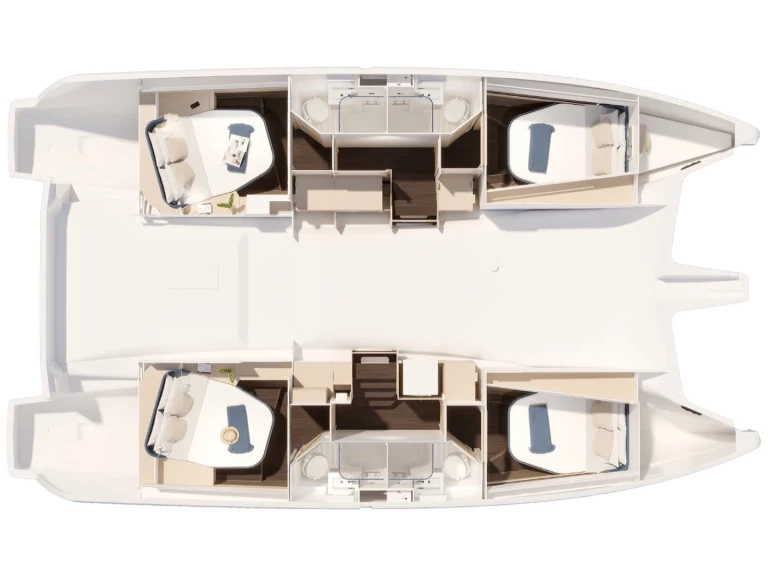 Fountaine Pajot FP 44 Quatuor (6cab.) a louer à Néa Péramos