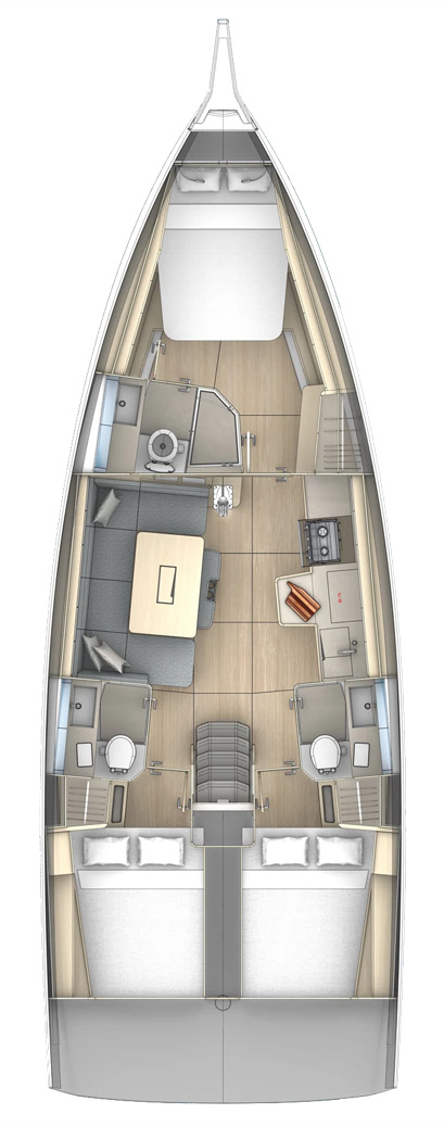 Location bateau Trogir pas cher Dufour 41
