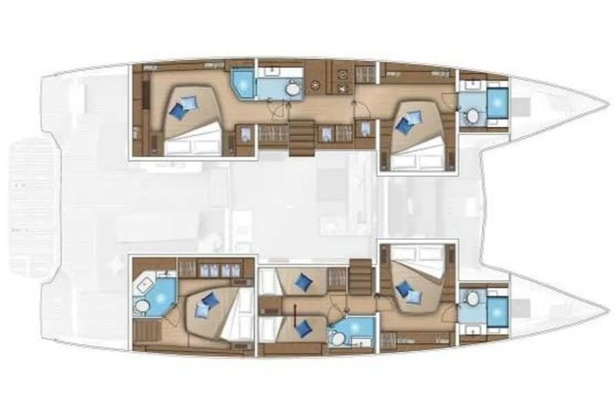 Location bateau Seget Donji pas cher Lagoon 55 - 4 + 2 cab.